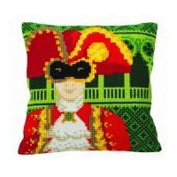 Collection dArt Cross Stitch Cushion Kit Man At The Venice Carnival