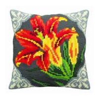 Collection dArt Cross Stitch Cushion Kit Orange Lily