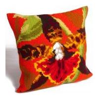 collection dart cross stitch cushion kit tiger orchid