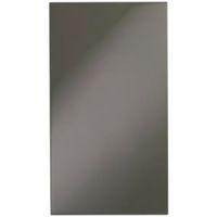 Cooke & Lewis Raffello High Gloss Anthracite Slab Anthracite Modern Clad-On Wall Panel