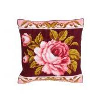 Collection dArt Cross Stitch Cushion Kit Romantic Rose 2