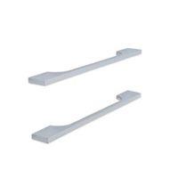 Cooke & Lewis Polished Chrome Effect Straight Cut-Out Cabinet Handle Pack of 2