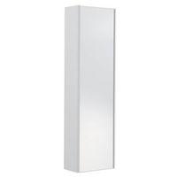 Cooke & Lewis Tobique Single Door White Tall Mirror Cabinet