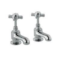 cooke lewis classic chrome hot cold bath pillar tap pack of 2