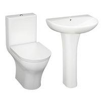 Cooke & Lewis Angelica Close-Coupled Toilet & Full Pedestal Basin