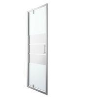 cooke lewis beloya pivot shower door with mirror glass w760mm