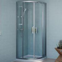 Cooke & Lewis Exuberance Quadrant Shower Enclosure Tray & Waste Pack with Double Sliding Doors (W)800mm (D)800mm