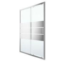 cooke lewis beloya 2 panel sliding shower door with mirror glass w1400 ...