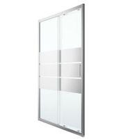 Cooke & Lewis Beloya 2 Panel Sliding Shower Door with Mirror Glass (W)1200mm