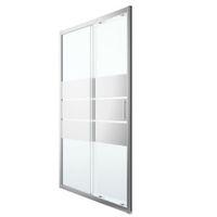 cooke lewis beloya 2 panel sliding shower door with mirror glass w1200 ...