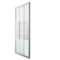 cooke lewis beloya 3 panel sliding shower door with mirror glass w900m ...