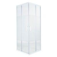 Cooke & Lewis Onega Square Shower Enclosure with Corner Entry Double Sliding Door & Frosted Effect Glass (W)760mm (D)760