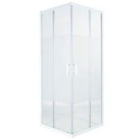 Cooke & Lewis Onega Square Shower Enclosure with Corner Entry Double Sliding Door & Frosted Effect Glass (W)800mm (D)800
