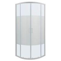 Cooke & Lewis Onega Quadrant Shower Enclosure with Corner Entry Double Sliding Door & Frosted Effect Glass (W)900mm (D)9