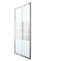 cooke lewis beloya 2 panel sliding shower door with mirror glass w1000 ...