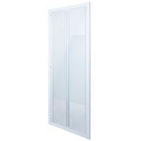 cooke lewis onega bi fold shower door with frosted effect glass w800mm