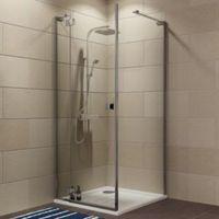 cooke lewis luxuriant square shower enclosure with hinged door w800mm  ...