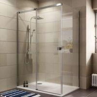 Cooke & Lewis Luxuriant Rectangular Shower Enclosure with Single Sliding Door (W)1400mm (D)900mm