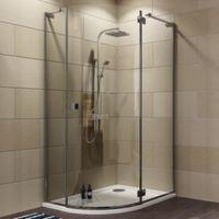 Cooke & Lewis Luxuriant Offset Quadrant Shower Enclosure with Hinged Door (W)1200mm (D)900mm