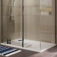 Cooke & Lewis Ultra Low Profile (Rh) Rectangular Walk In Shower Tray RH (L)1400mm (W)900mm (D)27mm