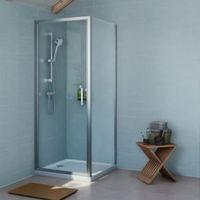 Cooke & Lewis Exuberance Square Shower Enclosure Tray & Waste Pack with Hinged Door (W)800mm (D)800mm