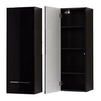 cool wall mounted cabinet in high gloss black with 1 door