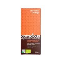 conscious chocolate essential orange raw chocolate 50g