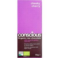 Conscious Chocolate. Cheeky Cherry. Raw Chocolate (50g)