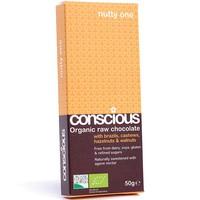 Conscious Chocolate. The Nutty One. Raw Chocolate (50g)
