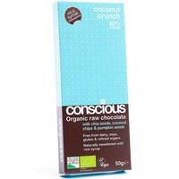 Conscious Chocolate. Coconut Crunch. Raw Chocolate (50g)