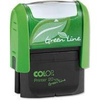 colop word stamp green line posted glp20post