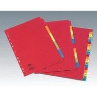 concord bright a4 divider 10 part assorted 50899