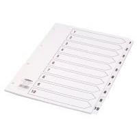 Concord Classic Index 1-10 A4 White Board with Clear Mylar