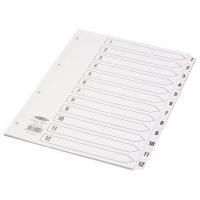 Concord Classic Index 1-12 A4 White Board with Clear Mylar