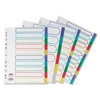 Concord Plastic Index 1-12 A4 Multi-Colour 66499