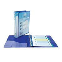 Concord Executive Presentation Ring Binder Polypropylene 4 D-Ring 25mm A4 (Blue) Pack of 10