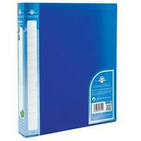 Concord Vibrant Ring Binder Polypropylene 2 O-Ring 25mm A4 (Blue) Pack of 10