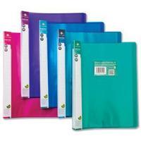 Concord Display Book Flexible Polypropylene 24 Pockets A4 (Assorted Colours) Pack of 10
