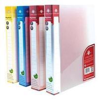 Concord Natural (A4) 2 O-Ring 25mm Polypropylene Ring Binder (Assorted Colours) Pack of 10