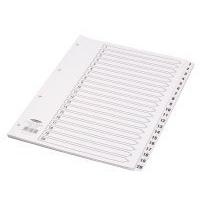 concord classic index 1 20 a4 white board with clear mylar