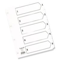 Concord Classic Index 1-5 A5 White Board with Clear Mylar