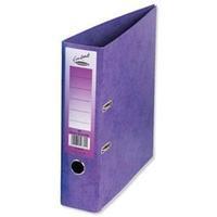 Concord (A4) Contrast Lever Arch File Laminated Capacity 80mm Purple [Pack 10]