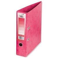Concord (A4) Contrast Lever Arch File Laminated Capacity 80mm Raspberry [Pack 10]