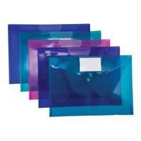 Concord Stud ID Wallet File Vibrant Polypropylene with Card Holder A4 (Assorted) Pack of 5
