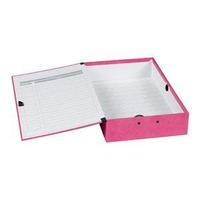 Concord (Foolscap) Contrast Box File Laminated Paper-lock 75mm Spine Raspberry [Pack 5]