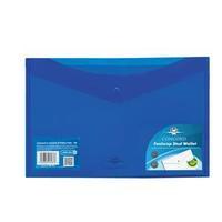 Concord Stud Wallet File Vibrant Polypropylene Foolscap (Blue) Pack of 5