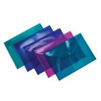 Concord Stud Wallet File Vibrant Polypropylene A5 (Assorted) Pack of 5