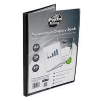 Concord Presentation Display Book Polypropylene 20 Pockets A4 (Black)