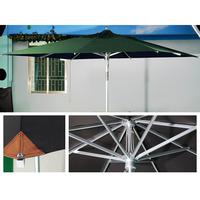 Commercial Aluminium 3m Square Parasol in Green