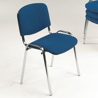 Coniston Conference Chair without Arms Chrome Frame Blue